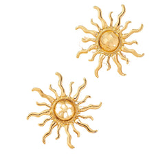 Retro Exaggerated Sun Earrings