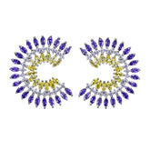 Sparkling Zircon Stud Earrings