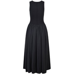 Minimalist Knit Corset Pleated Skirt Dress
