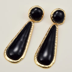 Geometric Water Drop Resin Earrings