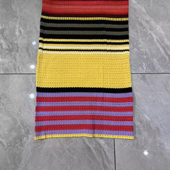 Multicolor Stripe Sleeveless Knitted Dress