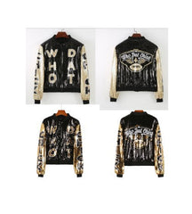 Team Jersey Sequin Baseball Jacket