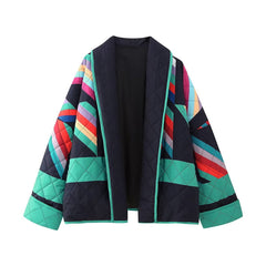 Teal Geometric Kimono Jacket