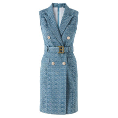 Pre Order: Blue Sleeveless Vest Dress