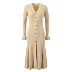 Slim Knit Fish Tail Long Dress