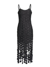 Solid Hollow Out Disc Design Dress