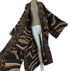 Elegant Leopard Print Long Cardigan - WINI