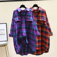 Casual Plaid Long Sleeved Shirt