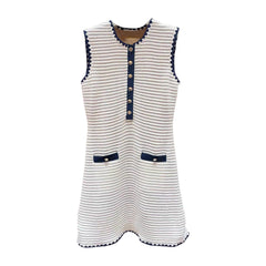 Sleeveless Knitted A-Line Short Dress