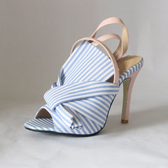Pre Order: Bow Tie Striped High Heels