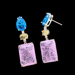 Rhinestones Tassel Earrings