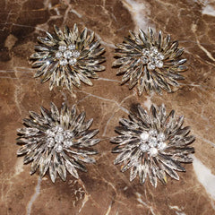 Rhinestone Sunshine Flower Big Stud Earrings