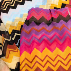 Striped Z-Shaped Wide Leg Beach Pants