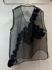 Petal Patchwork Slightly Transparent Irregular Top