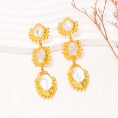 Pre Order: Bohemian Geometric Resin Dangle Earrings