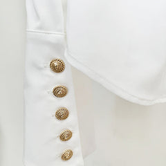 Solid Slim Fit Long Trumpet Sleeve Shirt