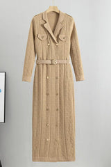 Splicing Waist Cinching Slim Fit Dress