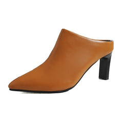 Retro Stiletto Pointed Toe Mules