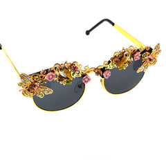 Classical Diamond Inlaid Sunglasses