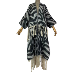Trendy Fringe Tassel Long Cardigan - WINI