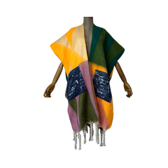 Vibrant Poncho Tassel Cardigan - WINI