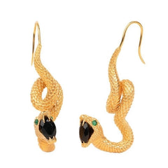 Mystical Crystal Snake Earrings