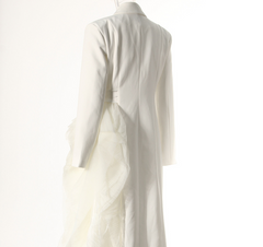 Pre Order: Asymmetrical Spliced Mesh Suit Dress