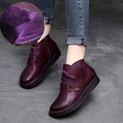 Cozy Autumn Winter Retro Handmade Boots Women 35-42