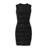 Sequin Waist Cinching Knitted Camisole Dress