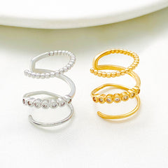 Multi Layer Spiral Ear Clip Earrings