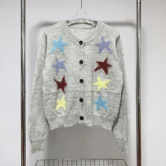 Eight Stars Button Up Knitted Sweater