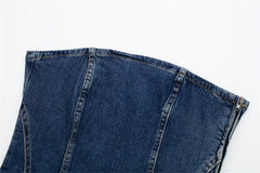 Denim Blue Tube Corset