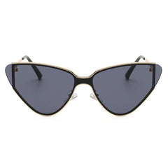 Classic Large Frame Metal Cat Eye Sunglasses