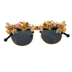 Classical Diamond Inlaid Sunglasses
