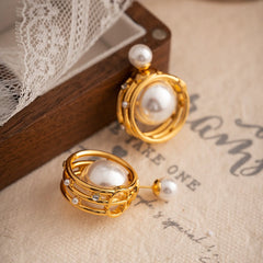 Retro Circular High-End Stud Earrings