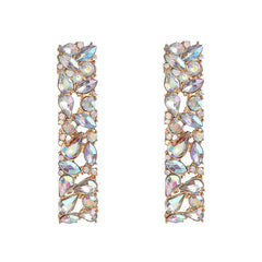 Retro Geometric Rhinestone Earrings