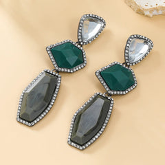 Pre Order: Bohemian Multi-Layer Polygonal Color Blocking Earrings