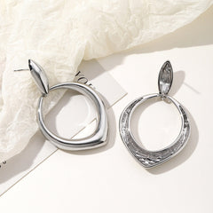 Retro Metallic Stud Earrings