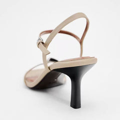 Square Toe Stiletto Heel Thin Strap Sandals