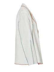 Stitched V-Neck Long Sleeve Loose Fit Blazers