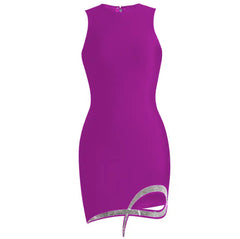 Solid Tight Bandage Mini Dress