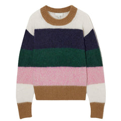 Round Neck Long Sleeved Knitted Sweater