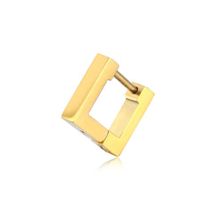 Geometric Smooth Titanium Steel Square Earrings