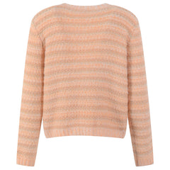 Wool Blend V-Neck Long Sleeved Short Knitted Cardigan