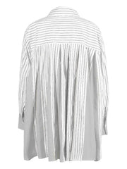 High-End Stripe Patchwork Casual Shirt