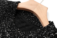 Sequin Waist Cinching Knitted Camisole Dress