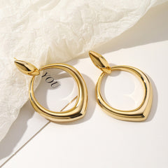 Retro Metallic Stud Earrings