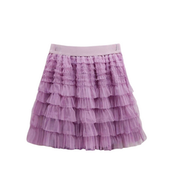 A-Line Layer Mesh Short Skirt