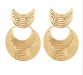 Double Crescent Drop Earrings