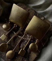 Retro Irregular Geometric Exaggerated Clip On Earrings